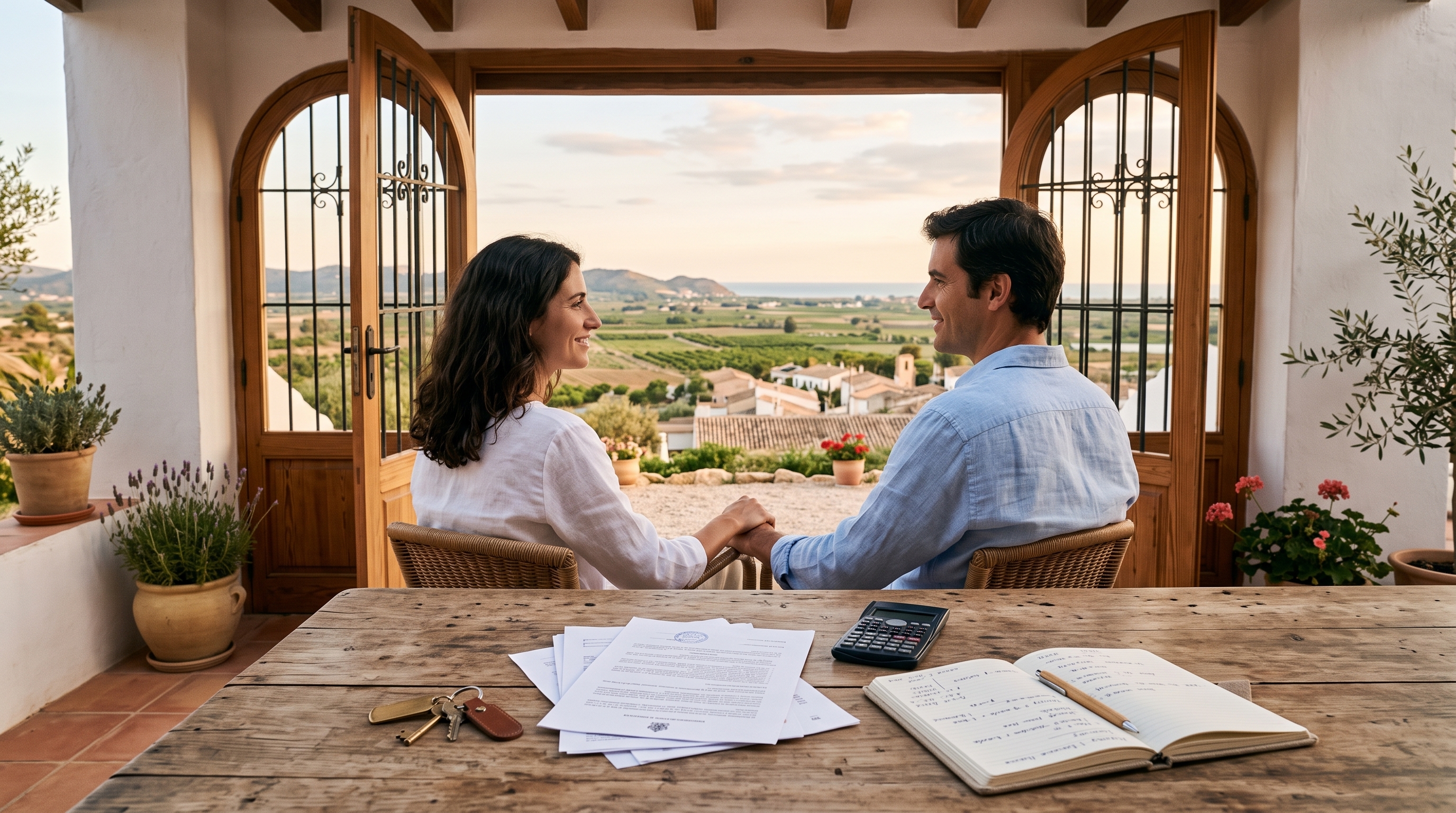 Compradores planificando los gastos de una vivienda en la Ribera Baixa