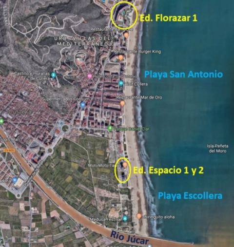 Límites playa San Antonio Cullera