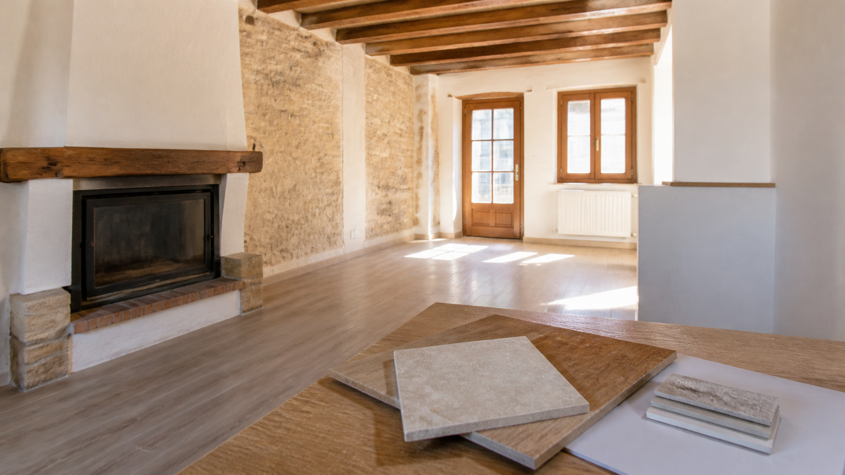 Salón de vivienda de pueblo que muestra su estado real antes de fotografiarla