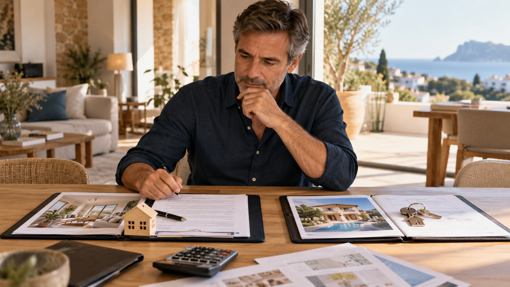 Propietario comparando vender una vivienda alquilada o esperar