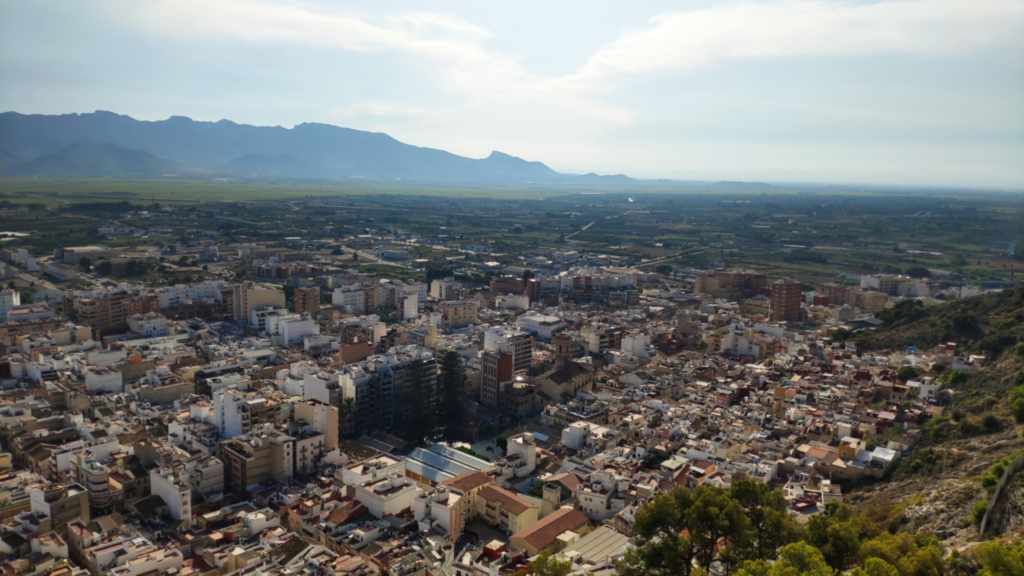Vistas desde el Castillo de Cullera_el pueblo y los arrozales Vistas desde el Castillo de Cullera_el pueblo y los arrozales