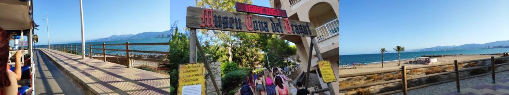 Trenecito en la Cova del Dragut en Cullera