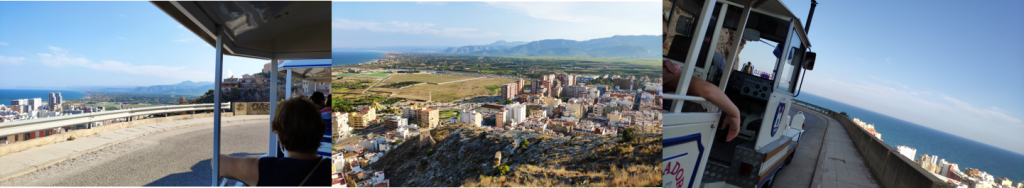 Trenecito subiendo al Castillo de Cullera